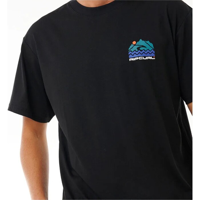 Rip Curl Hombres 2024 Camiseta VaporCool Search Trek Tee 0K6MTE - Black